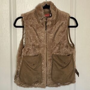 Faux Fur Vest with Pockets
